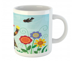 Rustic Scene Bird Friends Mug