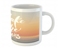 Words on Blurry Sunset Mug