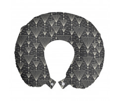 Geometrik Boyun Yastığı Çizgili Üçgen Desenli