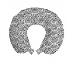 Geometrik Boyun Yastığı Siyah Beyaz Dörtgenler