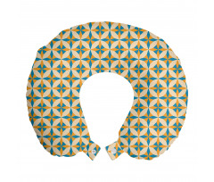 Geometrik Boyun Yastığı Geometrik Sarı Mavi