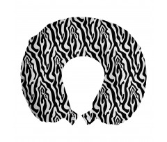 Modern Boyun Yastığı Absürt Soyut Tasarım Zebra Çizgili Deseni