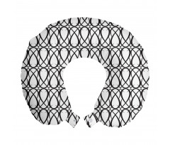 Modern Boyun Yastığı Monokrom Yuvarlanmış Çizgili Absürt Desen