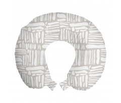 Etnik Boyun Yastığı Pastel Soft Görünümlü Soyut Geometrik Desen 