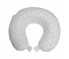 Geometrik Boyun Yastığı Monokromatik Yapboz Parçası Gibi Formlar
