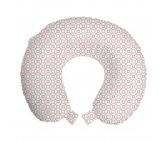 Geometrik Boyun Yastığı Çokgen Beyaz Fonlu Süsleme