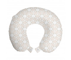 Geometrik Boyun Yastığı Soft Tonlarda Soyut Dekoratif Formlar