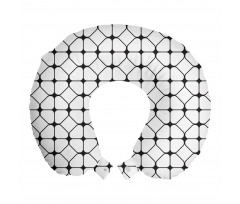 Geometrik Boyun Yastığı Siyah Beyaz Kareler