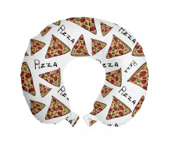 Yiyecek Boyun Yastığı Çoklu Pizza Dilimli Yazılı Duvar Kağıdı