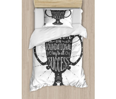 Motivational Saying Trophy Duvet Cover Set