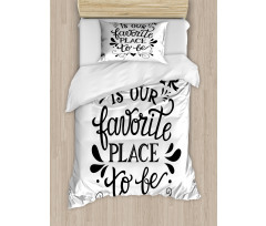 Family Love Saying Art Duvet Cover Set