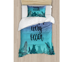 Swim in Every Ocean on Ombre Duvet Cover Set