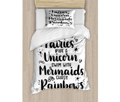 Creatures Phrases Duvet Cover Set