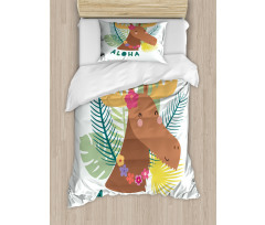 Flourish Happy Moose Aloha Duvet Cover Set