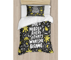 Feminism Flora Lettering Duvet Cover Set