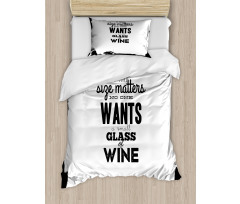 Funny Drinking Words Wine Duvet Cover Set