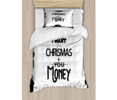 Humorous Words with Christmas Duvet Cover Set