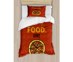 Pizza Relationship with Food Duvet Cover Set