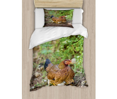 Chicken on Babies Duvet Cover Set