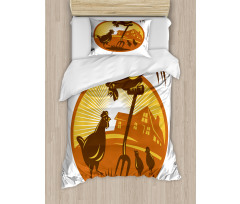 Retro Countryside Duvet Cover Set