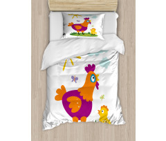 Chicken Baby Cartoon Duvet Cover Set