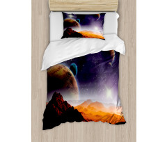 Solar Sky Orbit Comet Duvet Cover Set