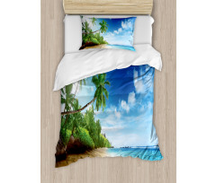 Beach Sunset and Waves Duvet Cover Set