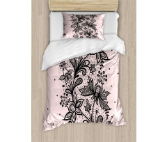 Botanical Lace Look Motif Duvet Cover Set