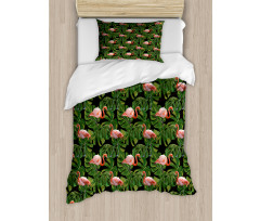 Exotic Bird and Monstera Duvet Cover Set