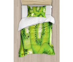 Macro Exotic Fruits Slices Duvet Cover Set