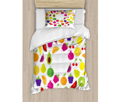 Tasty Circle of Organic Food Duvet Cover Set