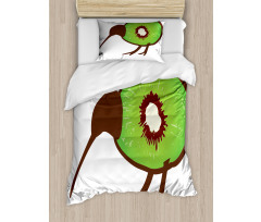 Small Bird and Fruit Slice Duvet Cover Set