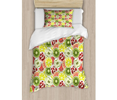 Modern Organic Food Rounds Duvet Cover Set