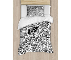 Chaotic Doodle Musical Duvet Cover Set