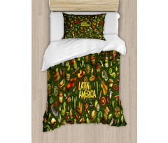 Latin America Objects Art Duvet Cover Set