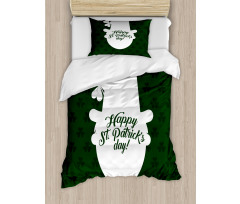 Leprechaun Hat and Clover Duvet Cover Set