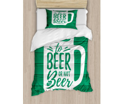 Funny Beer Drinking Words Duvet Cover Set