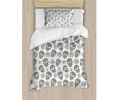 Abstract Skulls Duvet Cover Set