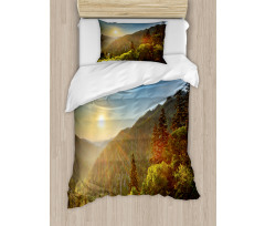 Sunset at Newfound Gap Duvet Cover Set