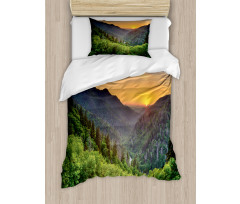 Newfound Gap Sunset Duvet Cover Set