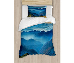 Blue Mountain Ridges Duvet Cover Set