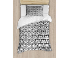 Baroque Curly Motif Duvet Cover Set