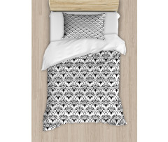 Monochrome Antique Motif Duvet Cover Set