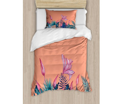 Exotic Monstera Floral Art Duvet Cover Set