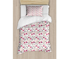 Calm Tones Wildflowers Art Duvet Cover Set