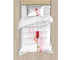 Romantic Love Rose Design Duvet Cover Set