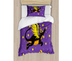 Moon and the Stars at Night Duvet Cover Set