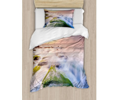 Malaysia Nature Stream on Rock Duvet Cover Set
