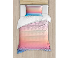 Ombre Sunset Calm Ocean View Duvet Cover Set