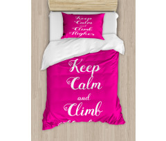 Climb Higher Queen Crown Duvet Cover Set